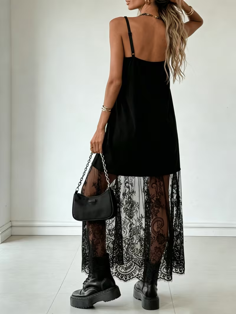 Women Formal Wear Belt - Elegant long dress for women, sleeveless