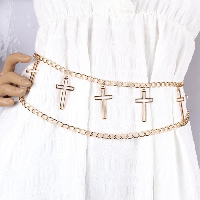39BD Cool Crossed Pendant Wais - Women Formal Wear Belt recension och pris