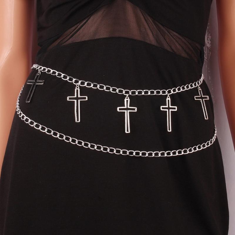 39BD Cool Crossed Pendant Wais - Women Formal Wear Belt recension och pris