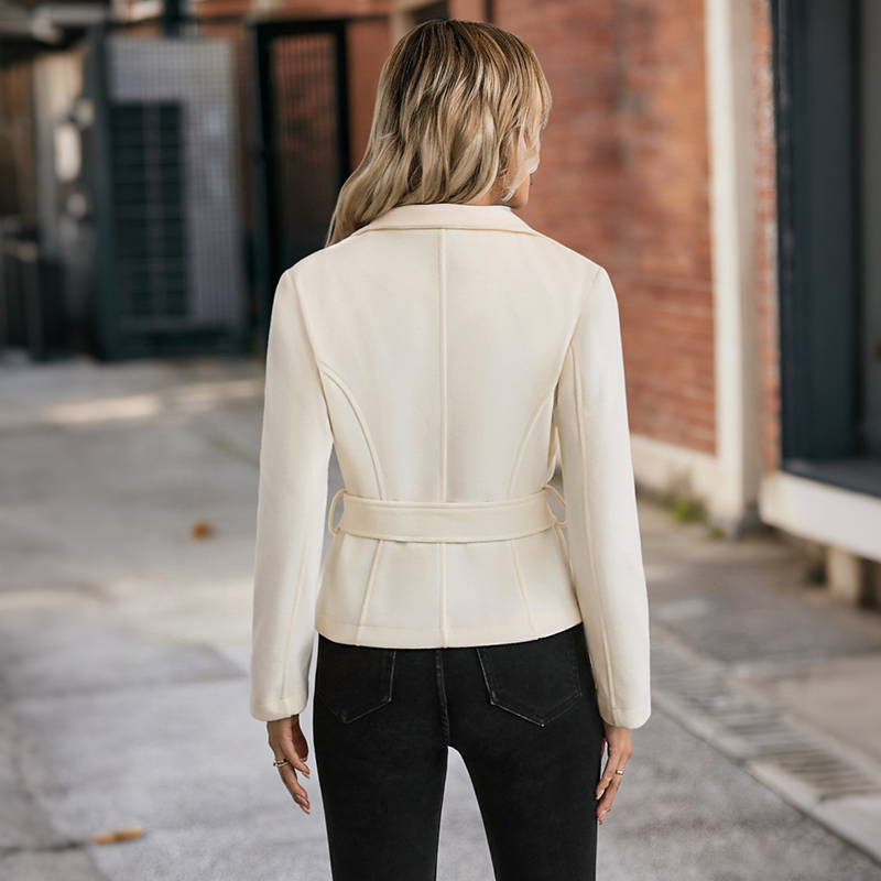 Women White Mock Neck Belted J - Women Formal Wear Belt recension och pris