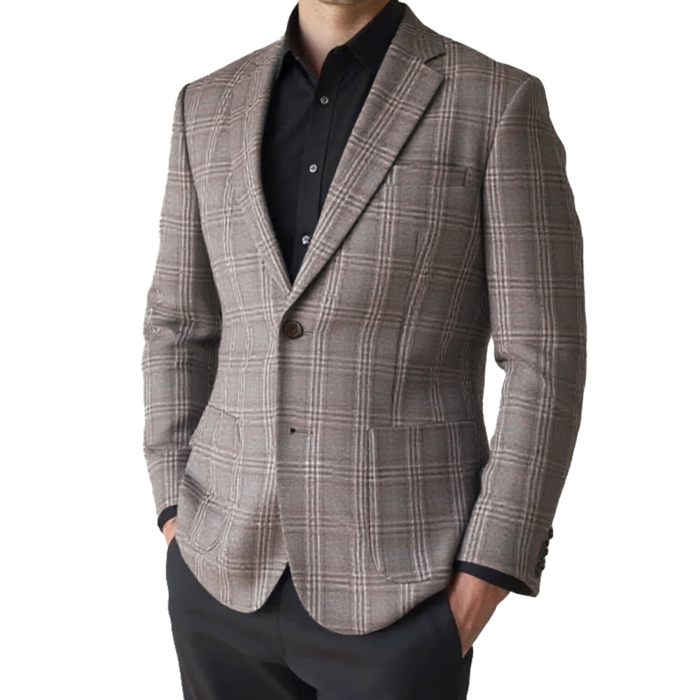 2026 Fashion Men Jacket Brown  - Tailored Coat Wool recension och pris