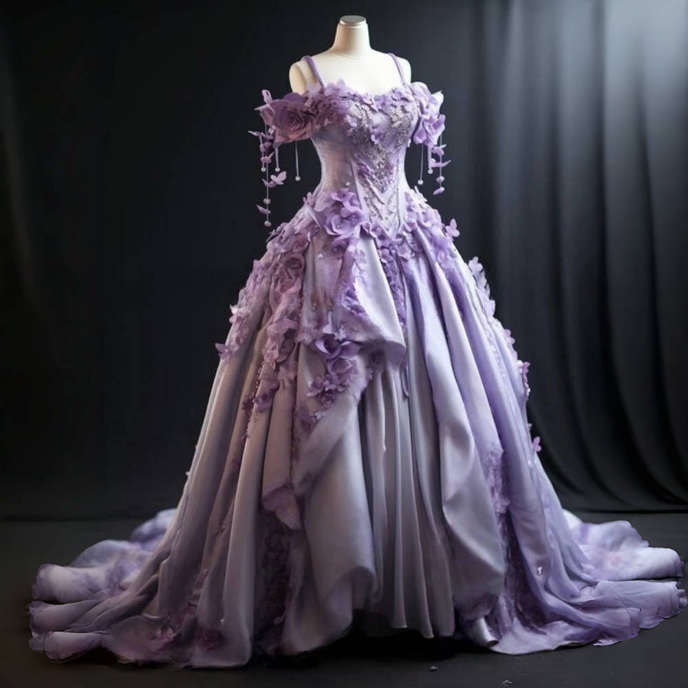 Elegant Floral Victorian Prom  - Victorian Women'S Formal Wear recension och pris