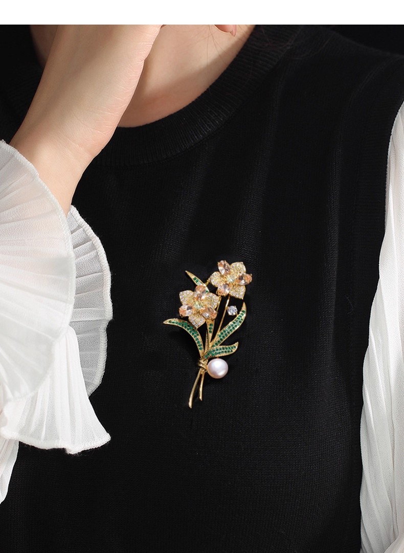 Bridal Bouquet Brooch, Victori - Victorian Women'S Formal Wear recension och pris