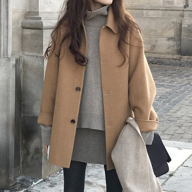 Zoki Autumn Faux Wool Coat Wom - Tailored Coat Wool recension och pris