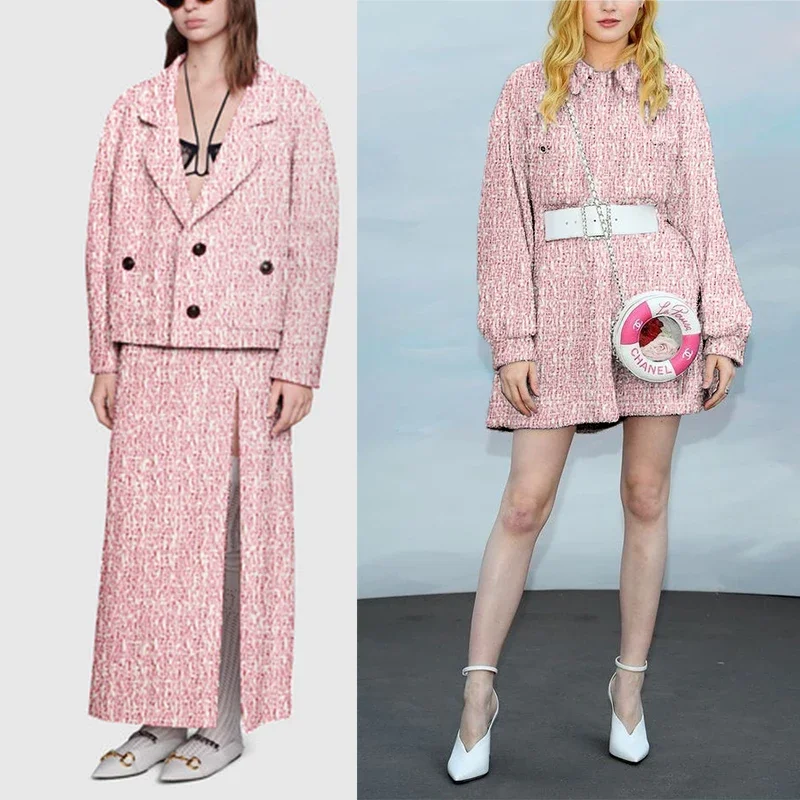 Redraspberry 145cm Pink White  - Tailored Coat Wool recension och pris