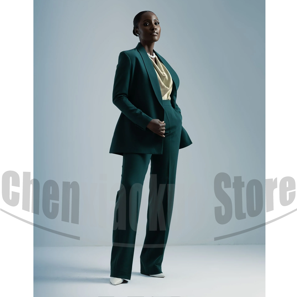 Women Suit Belted Blazer and W - Women Formal Wear Belt recension och pris