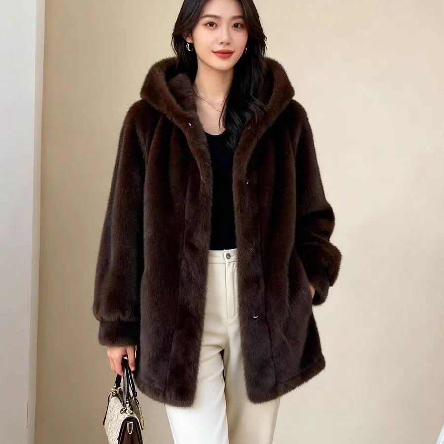 Faux Fur Mink Coats Womens Aut - Tailored Coat Wool recension och pris