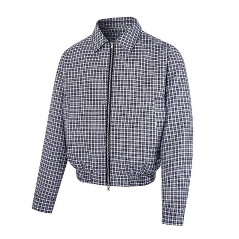 Plaid Check Lapel Zip Up Jacke - Tailored Coat Wool recension och pris