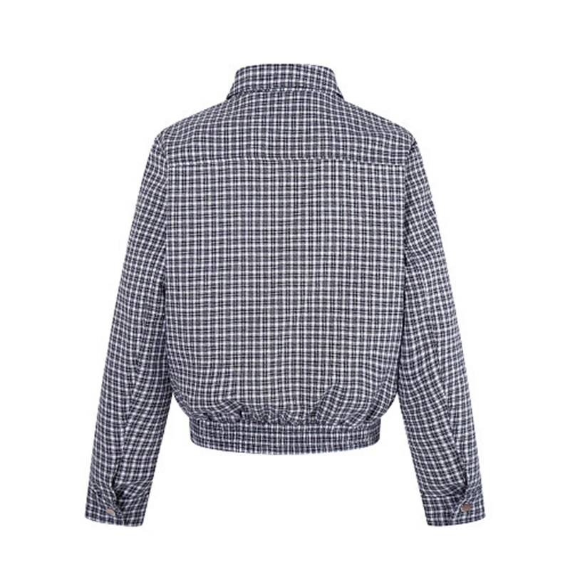 Plaid Check Lapel Zip Up Jacke - Tailored Coat Wool recension och pris