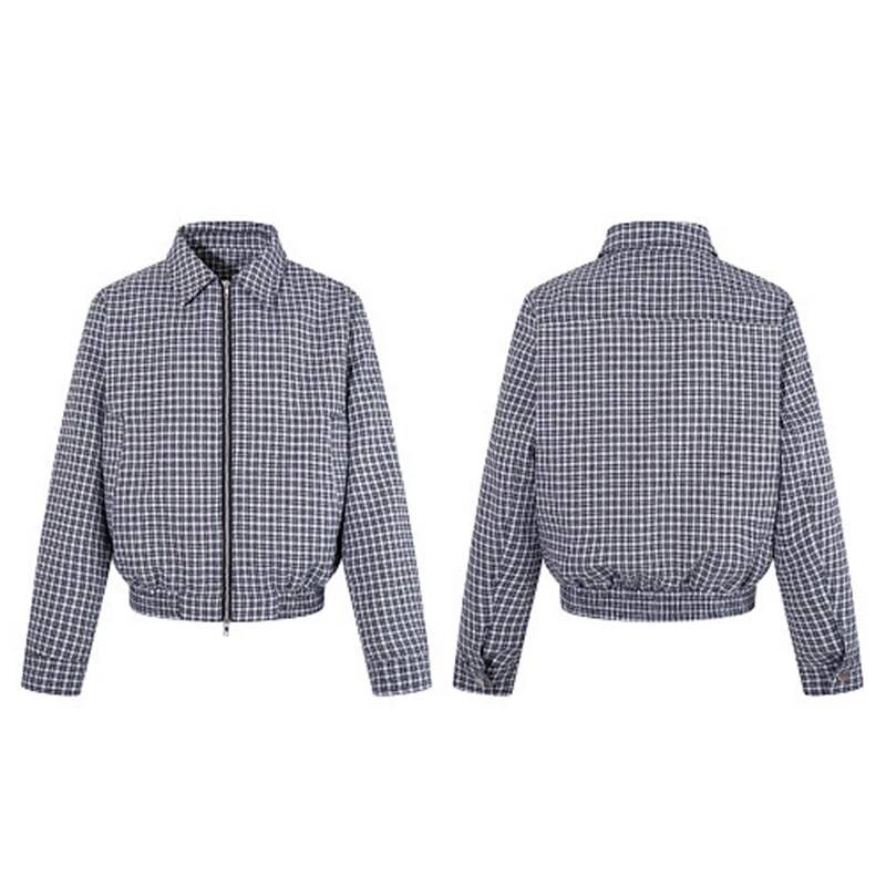 Plaid Check Lapel Zip Up Jacke - Tailored Coat Wool recension och pris