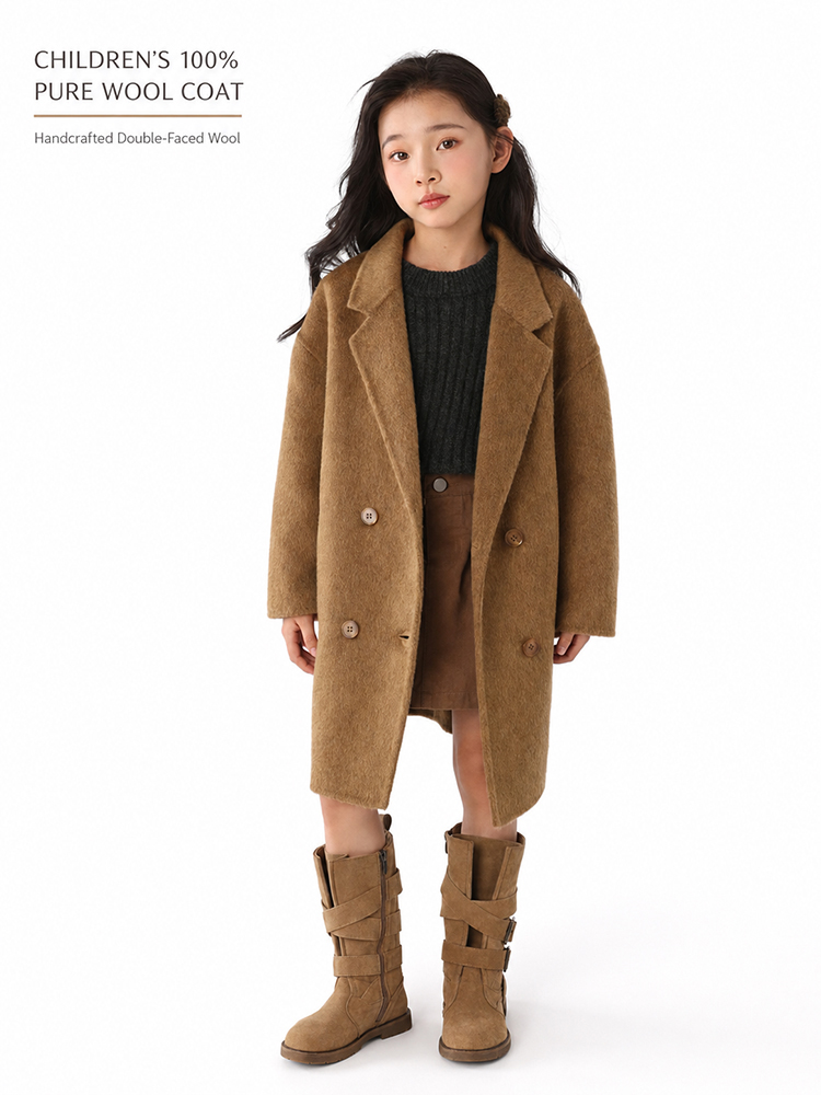 Children 100% Pure Wool Double - Tailored Coat Wool recension och pris