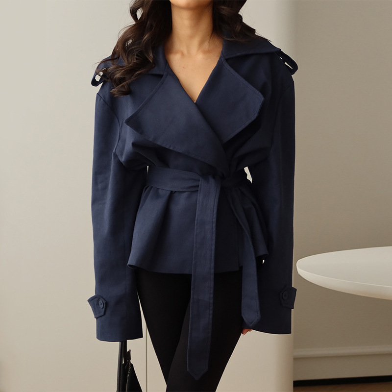 Autumn Navy Blue Women Suit 1  - Women Formal Wear Belt recension och pris