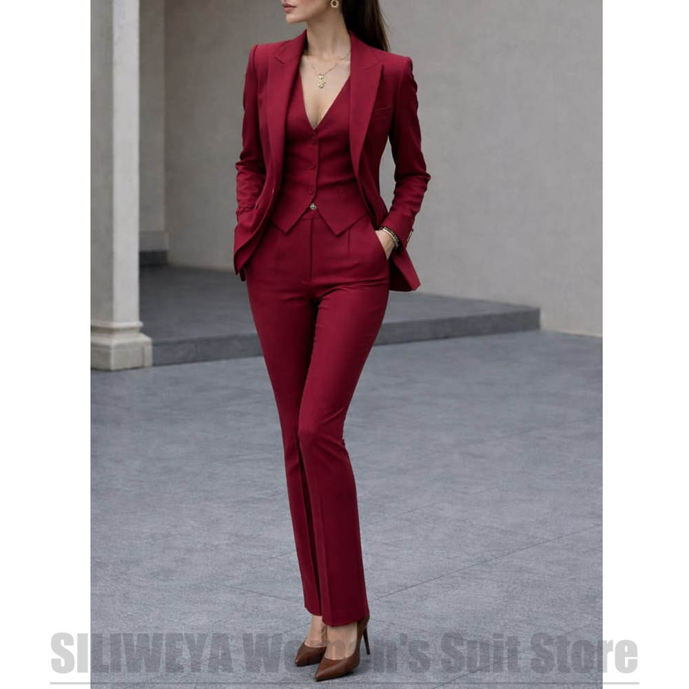Women 3 Piece Suit Set Blazer  - Women Formal Wear Shirts recension och pris